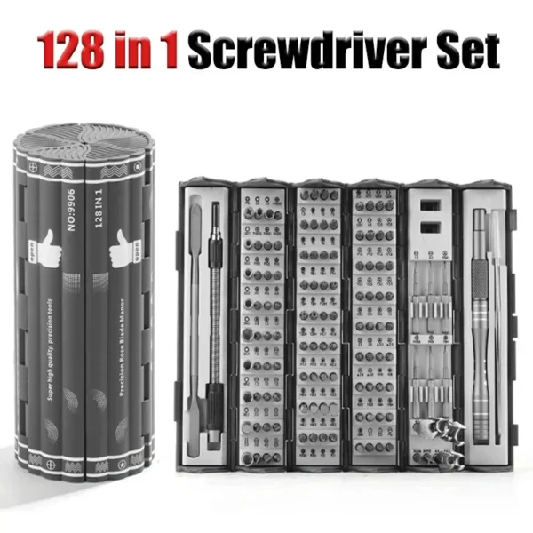 Multi-Functional 128 in 1 Magnetic Precision Screwdriver Set