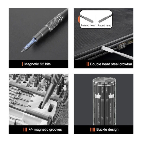 Multi-Functional 128 in 1 Magnetic Precision Screwdriver Set - Image 3
