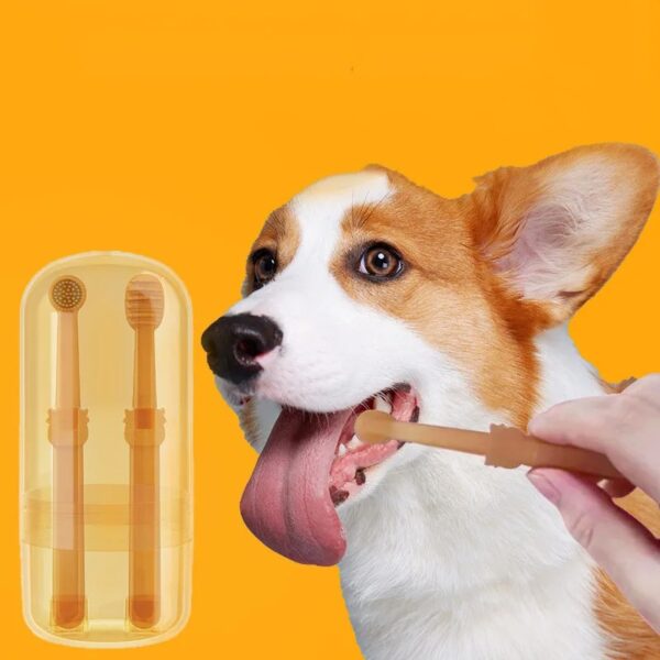 Pet Toothbrush with Tongue Scraper - Image 2