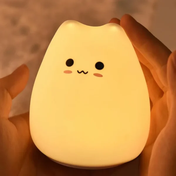 Portable Soft Silicone Cute Cat LED Night Light