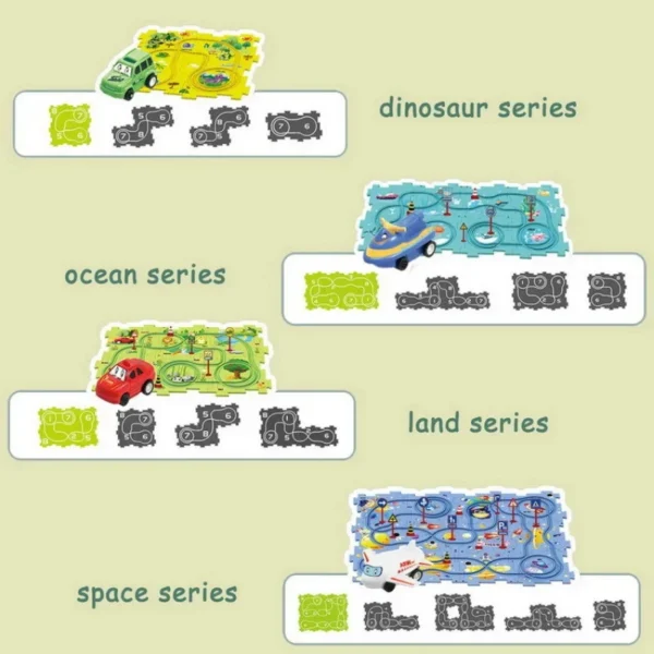 PuzzleRacer - Kids Car Track Set - Image 2