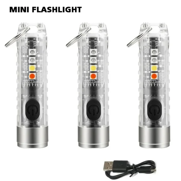 Rechargeable Mini Powerful Keychain Flashlight - Image 6