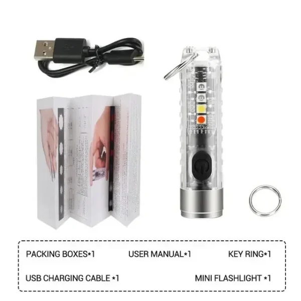 Rechargeable Mini Powerful Keychain Flashlight - Image 5