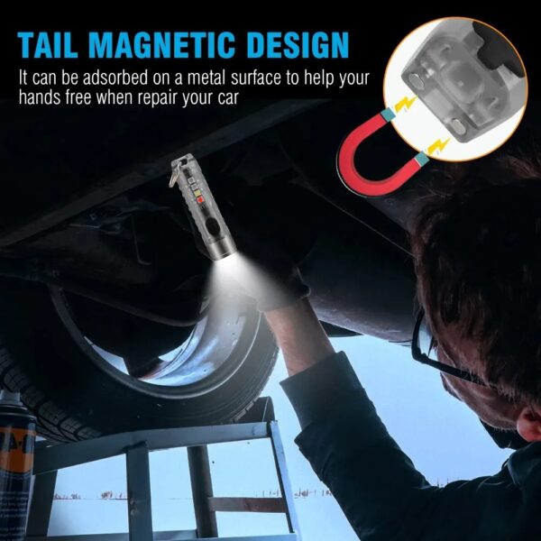 Rechargeable Mini Powerful Keychain Flashlight - Image 3