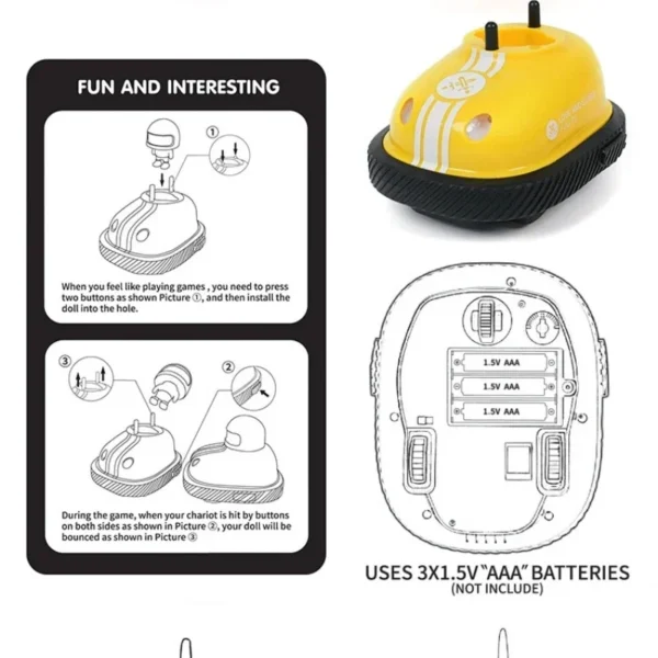 Road Rage Mini RC Speed Bumper Cars - Image 5