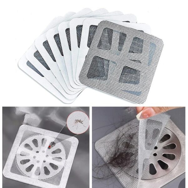 Shower Drain Hair Catcher Mesh Stickers