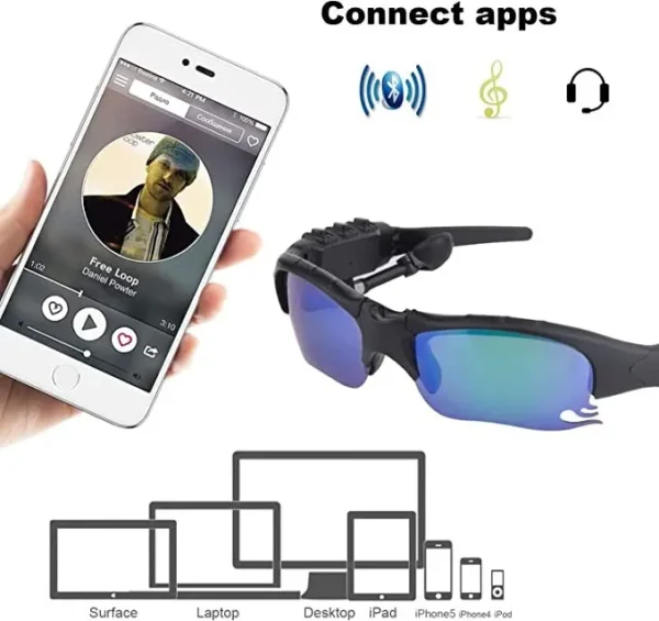 Smart Bluetooth Headset Polarized Sunglasses - Image 4