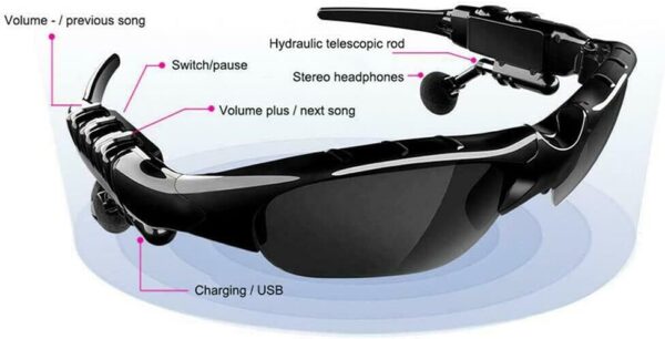 Smart Bluetooth Headset Polarized Sunglasses - Image 5