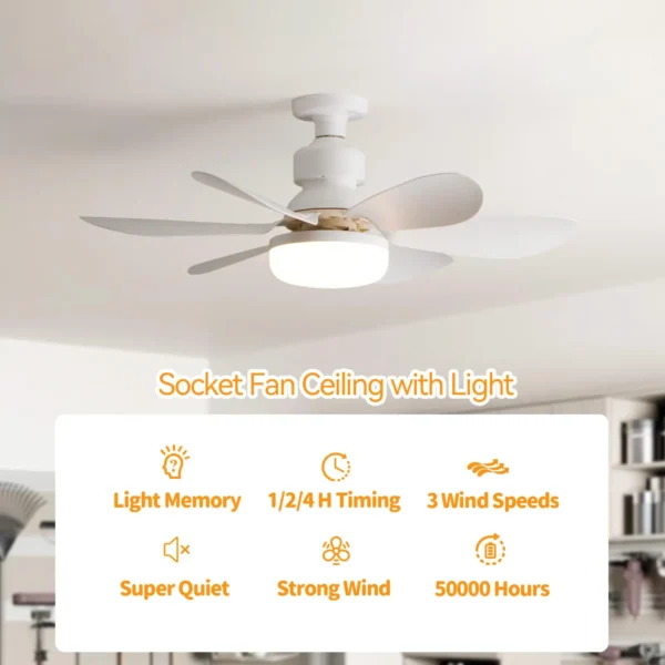 Socket Cooling Fan Smart LED Light - Image 4