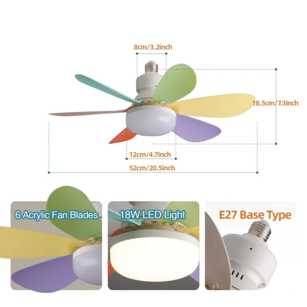 Socket Cooling Fan Smart LED Light - Image 5