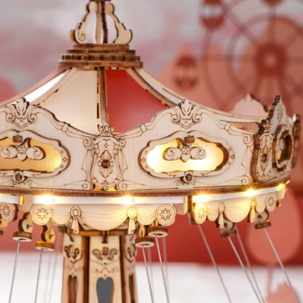 Swing Ride DIY Music Box 3D Wooden Puzzle - Image 3