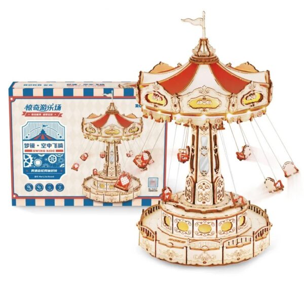 Swing Ride DIY Music Box 3D Wooden Puzzle - Image 6