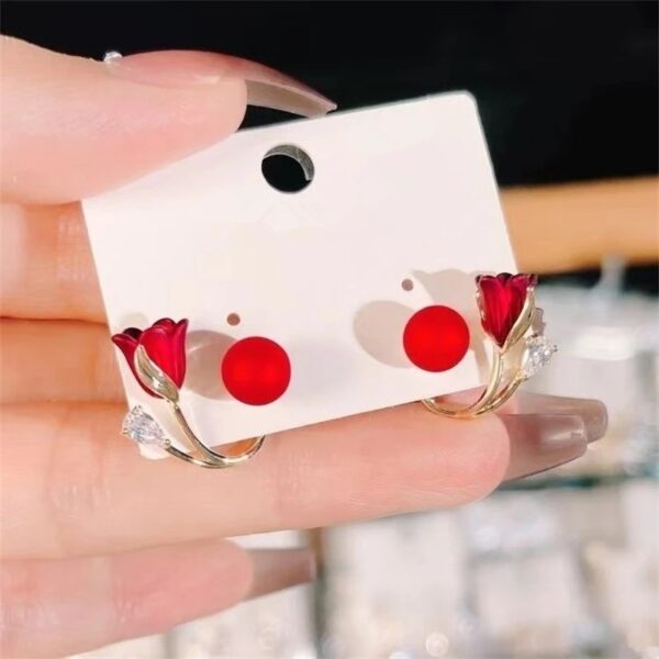 Tulip Flower Versatile Earrings - Image 2