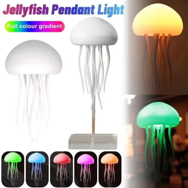 Voice Control RGB Gradient Jellyfish Night Light
