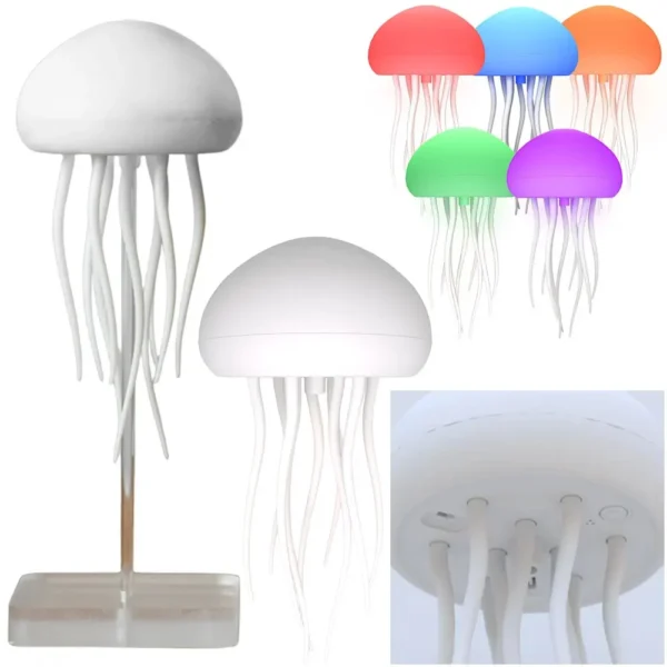 Voice Control RGB Gradient Jellyfish Night Light - Image 5