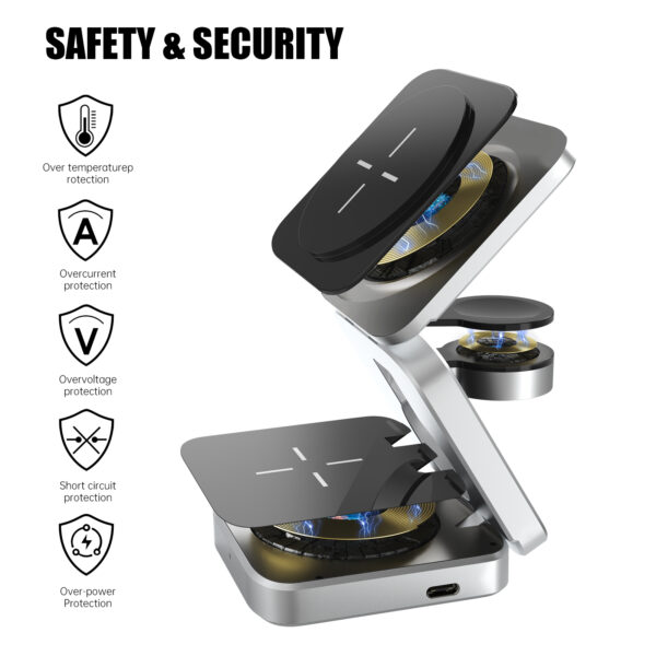 3 in 1 Folding Wireless Charging Station - Image 3