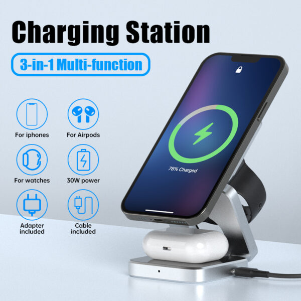 3 in 1 Folding Wireless Charging Station - Image 6