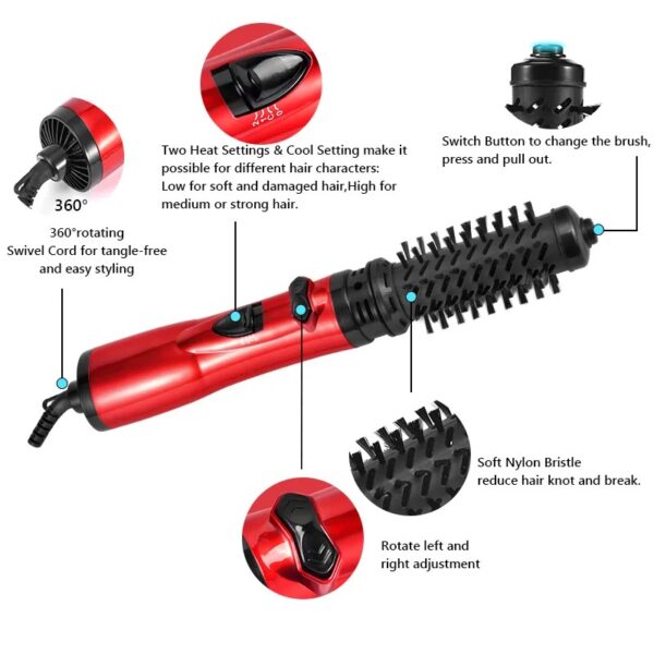 3-in-1 Hot Air Styler and Rotating Hair Dryer - Image 2