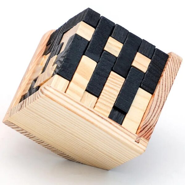 3D Wooden Cube Puzzle - Image 2