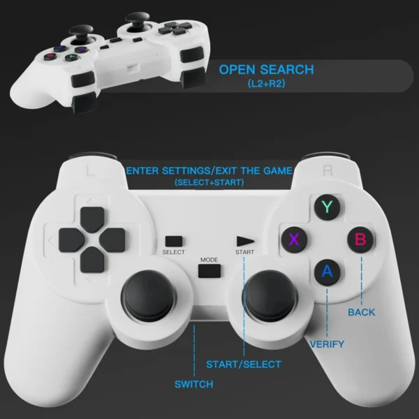 4K Smart Projector with 2 Gamepads – Android 11, WiFi 6, Bluetooth, Portable Home Theater & Gaming (30,000+ Games) - Image 2