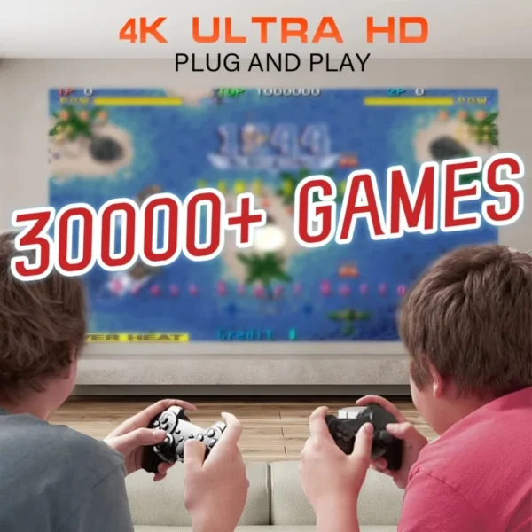 4K Smart Projector with 2 Gamepads – Android 11, WiFi 6, Bluetooth, Portable Home Theater & Gaming (30,000+ Games) - Image 3