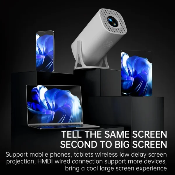 4K Smart Projector with 2 Gamepads – Android 11, WiFi 6, Bluetooth, Portable Home Theater & Gaming (30,000+ Games) - Image 4