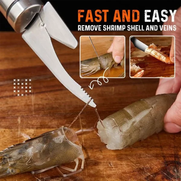 5 in 1 Multifunctional Shrimp Deveiner and Peeler Knife Tool - Image 2
