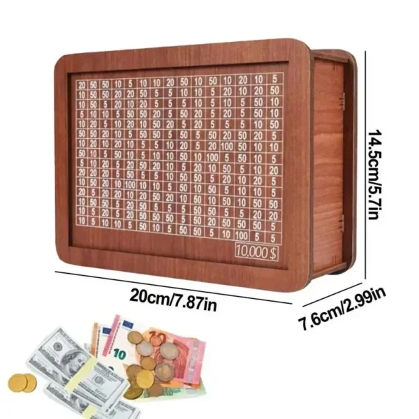 Cash Vault Wooden Savings Box - Image 3