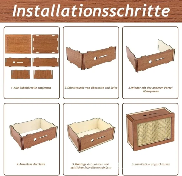 Cash Vault Wooden Savings Box - Image 4