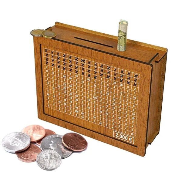 Cash Vault Wooden Savings Box - Image 5