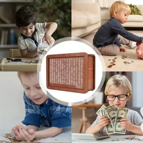 Cash Vault Wooden Savings Box - Image 6
