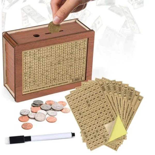 Cash Vault Wooden Savings Box - Image 7