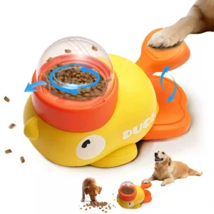 Dog Interactive Treat Dispenser Duck Toy, Food Puzzle Slow Feeder