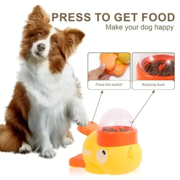 Dog Interactive Treat Dispenser Duck Toy, Food Puzzle Slow Feeder - Image 2