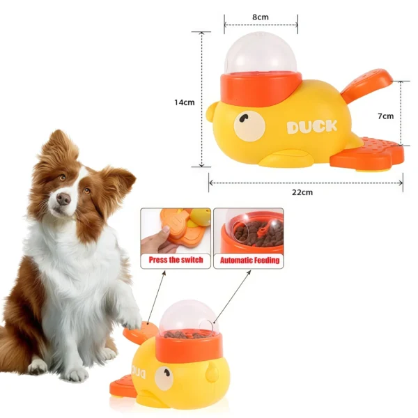 Dog Interactive Treat Dispenser Duck Toy, Food Puzzle Slow Feeder - Image 7
