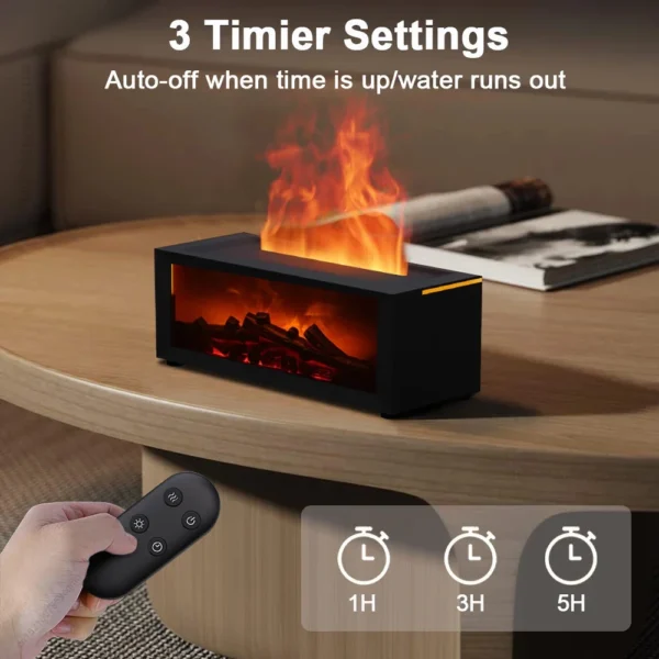 Flame Aroma Humidifier – Essential Oil Diffuseur & Night Light - Image 2
