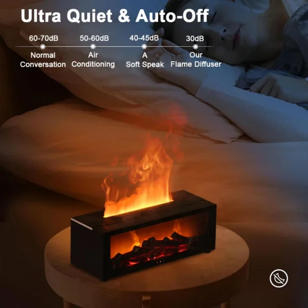 Flame Aroma Humidifier – Essential Oil Diffuseur & Night Light - Image 3