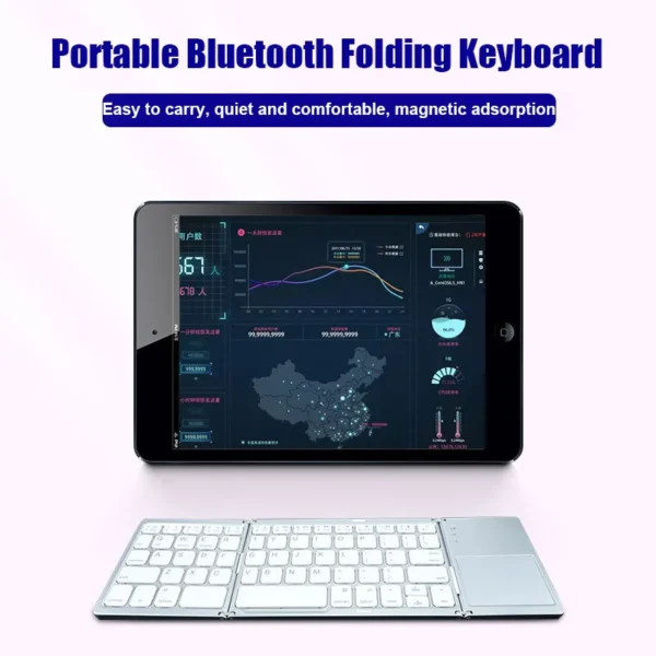 Folding Wireless Bluetooth Keyboard - Image 3