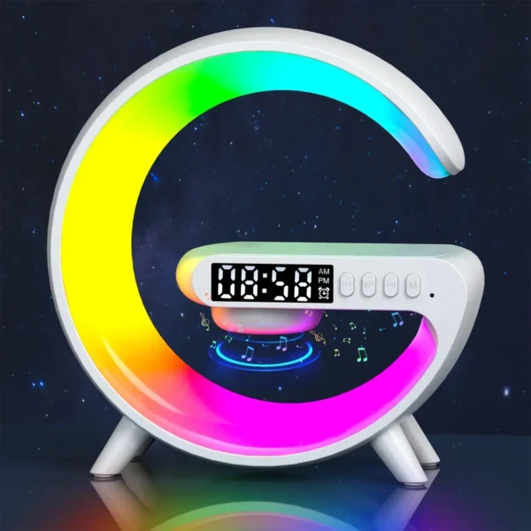 G Atmosphere Light Wireless Charger Speaker Clock - Image 5