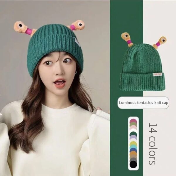 Glowing Little Monster Knit Hat - Image 3