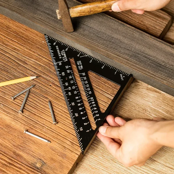 High Precision Aluminum Alloy Triangle Ruler - Image 3