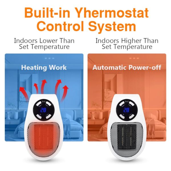 High Quality Portable Electric Ceramic Fan Heater - Image 5