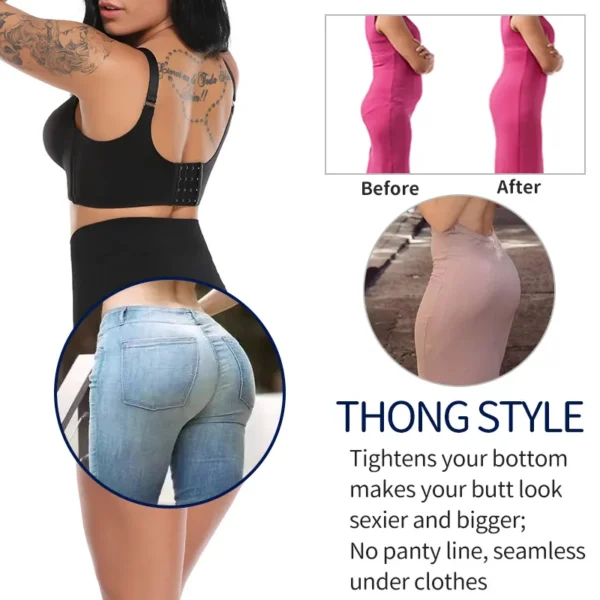 High Waist Tummy Tightening Thong - Image 3