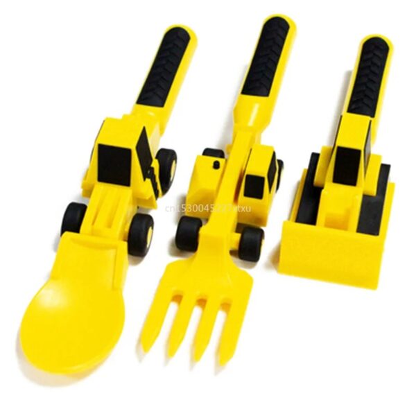 Kid's Constructive Eating Plate and Utensils Set - Image 6