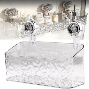 Light Luxury Style Glacier Pattern Suction Cup Shelf