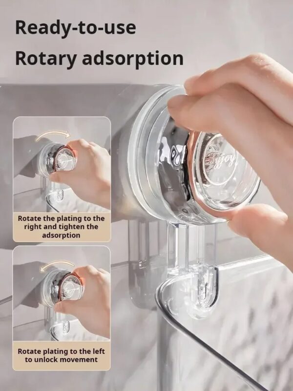 Light Luxury Style Glacier Pattern Suction Cup Shelf - Image 3