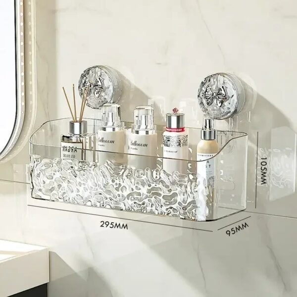 Light Luxury Style Glacier Pattern Suction Cup Shelf - Image 4