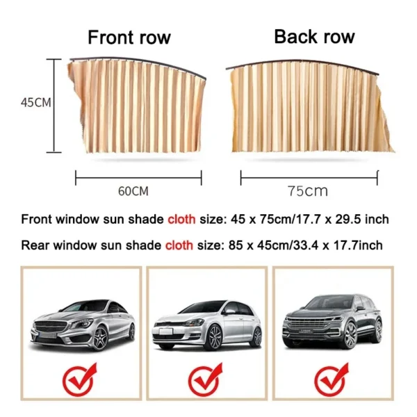 Magnetic Car Sunshade Window Curtain - Image 5