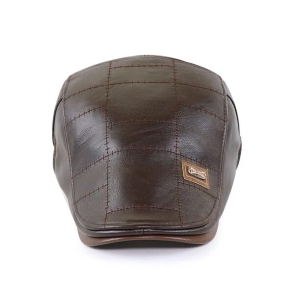 Men's High Quality Trendy Leather Beret - Image 4