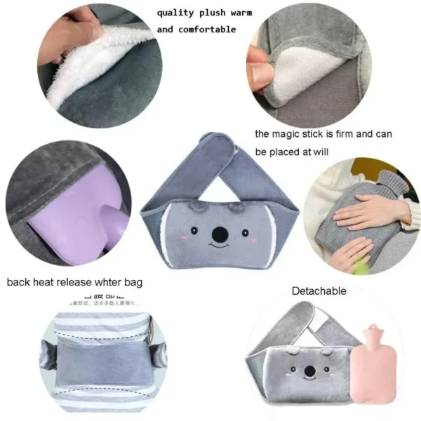 Plush Refillable Hot Water Bottle Belts - Image 2
